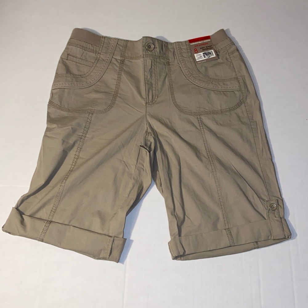 Khakis And Company Knit Waist Bermuda Women’s Size 8 New Shorts